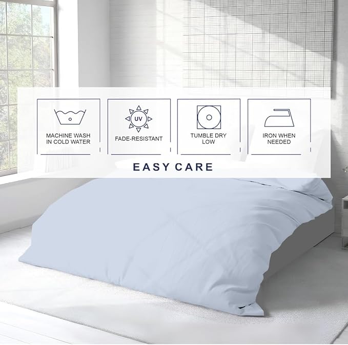 Kotton Culture 3 Pc 120" x 98" Duvet Cover Set Oversized King 100% Egyptian - Image 7