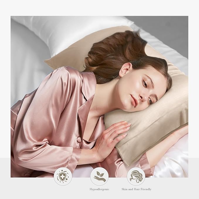 WishSmile Cooling Queen Pillow Cases Set of 2 Breathable Cool Silky Soft Rayon - Image 2