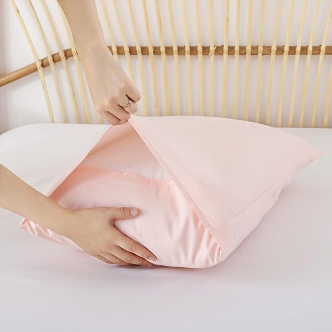 ROSGONIA King Size Comforter Set Blush - Image 7