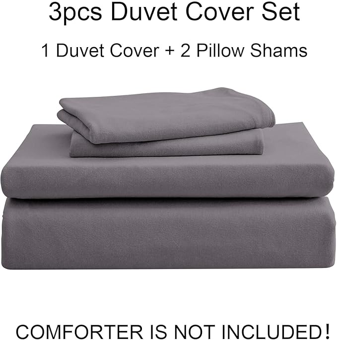 PURE ERA Jersey Knit Duvet Cover Set 100% T-Shirt Cotton Super Soft Comfy 3pc - Image 7