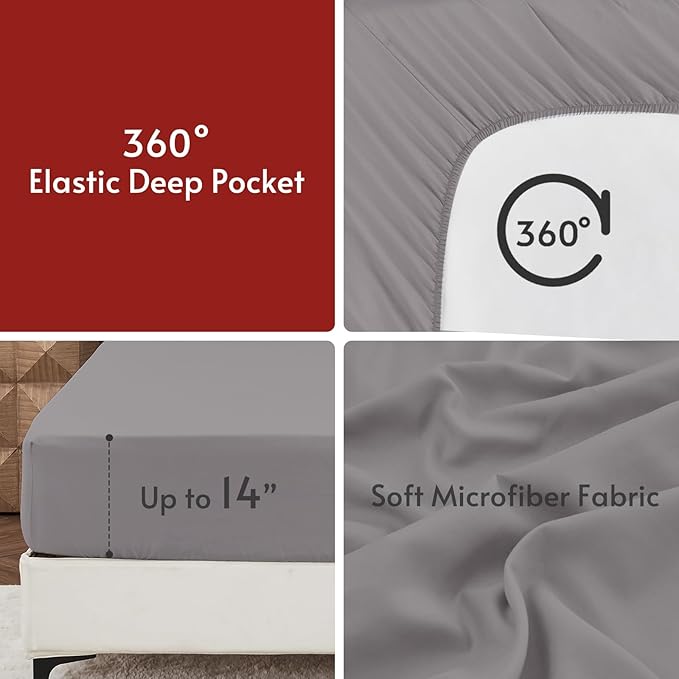 MUXHOMO 7 Pieces Oversized Queen Comforter Set, Reversible Bed in a Bag - Image 7