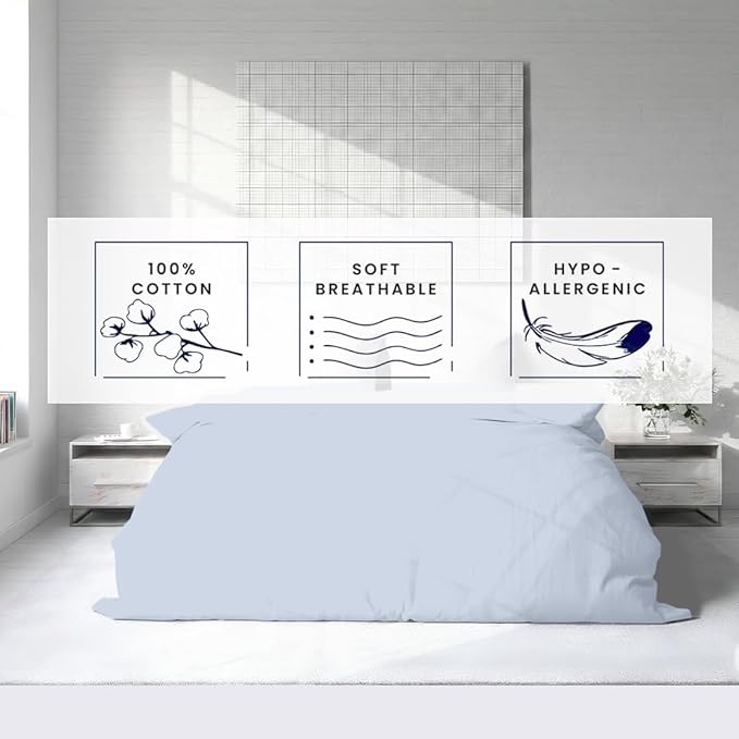 Kotton Culture 3 Pc 120" x 98" Duvet Cover Set Oversized King 100% Egyptian - Image 6