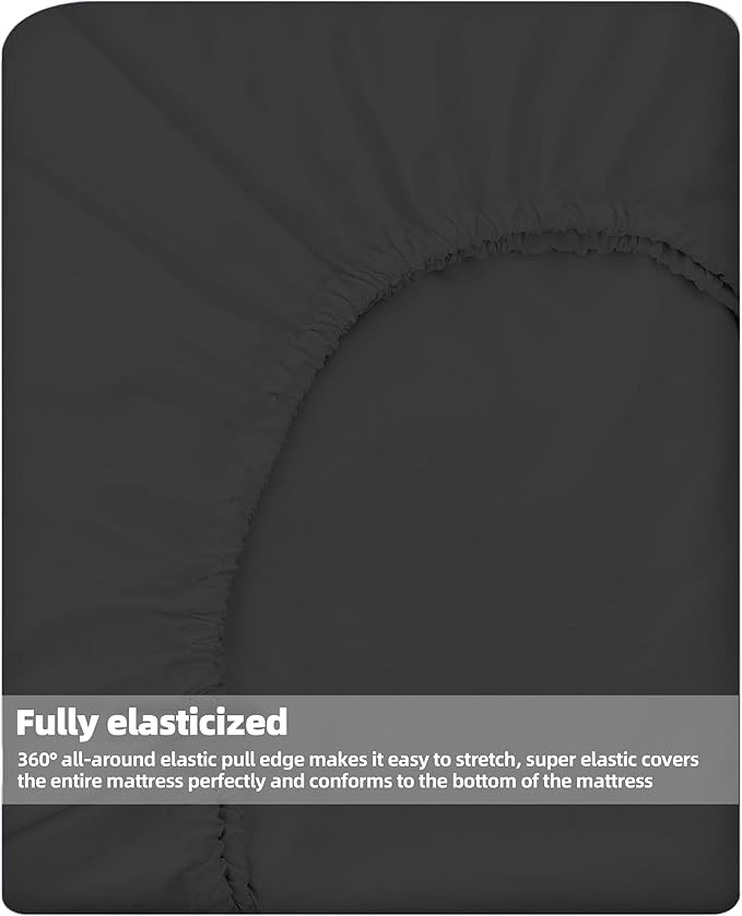 HBHLFZ Full Fitted Sheet Only, Soft Breathable Bottom Sheet - Image 5