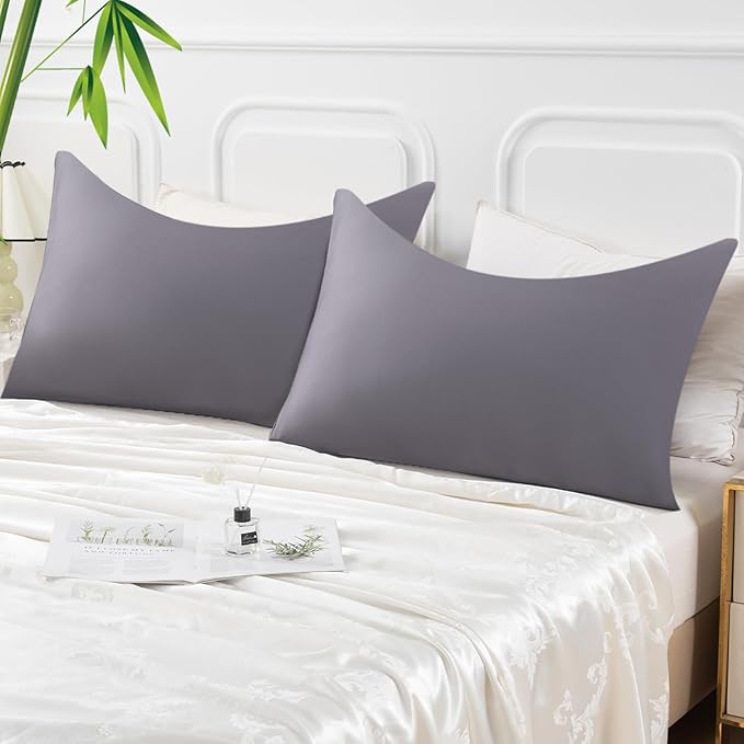 Curved Pillow Case Queen Size, Side Sleeper Pillow Cases Cover Cooling Rayon - Image 7