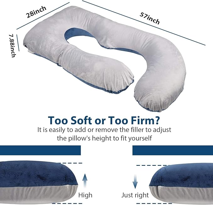 Victostar Pregnancy Pillow, 57 inches U Shaped Maternity Pillow - Image 5