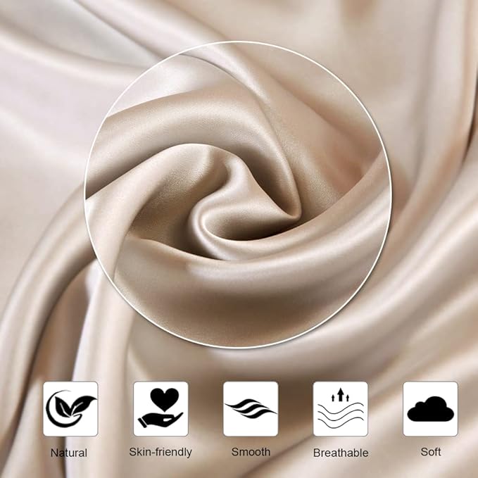 Ravmix Silk Pillow Cases with Zipper, 21momme Mulberry Silk Pillowcase - Image 7