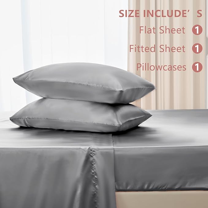 CozyLux Satin Sheets Twin XL Sheets - Image 6