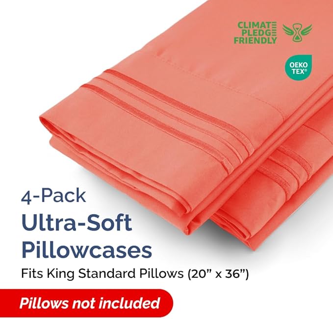King Standard Pillow Cases Set of 4 - Image 2