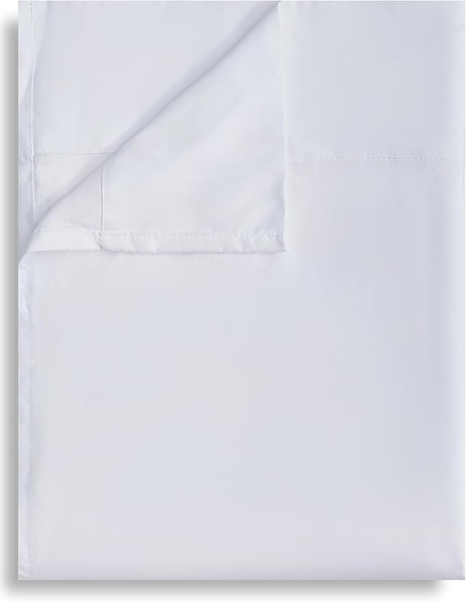 King Flat Sheet Only, 1 Pack White Top Bed Sheets, Soft Breathable Brushed by Culve