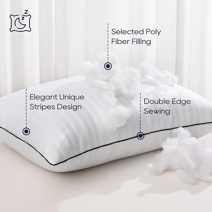downluxe Bed Pillows Queen Size Set of 2 - Image 5