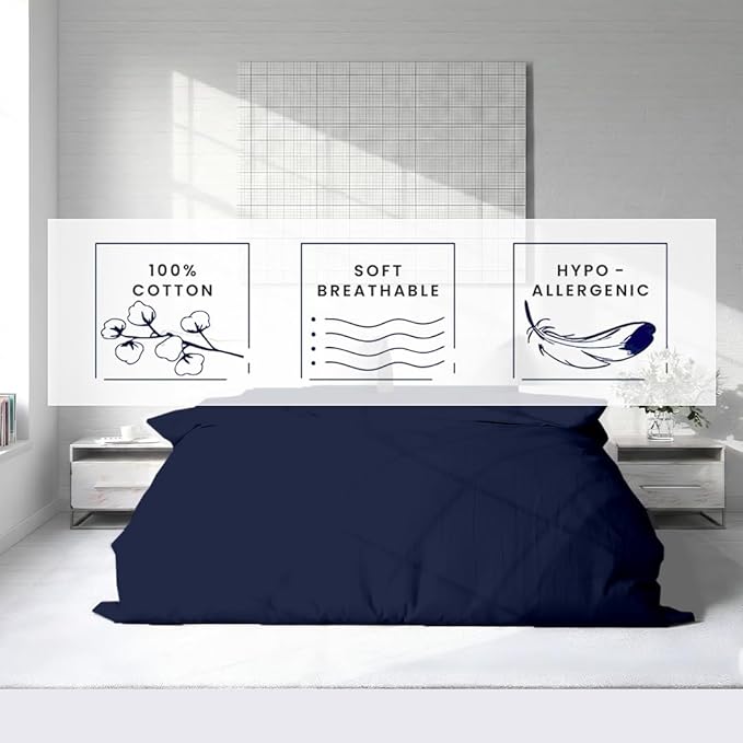 Kotton Culture 3 Pc 120"x120" Duvet Cover Set Super King Plus/Super Oversize - Image 6
