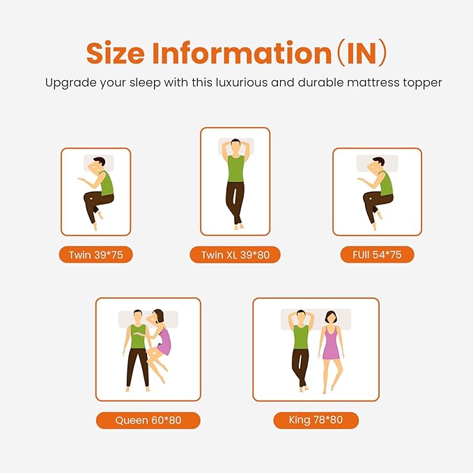 DUMOS Twin Size Ultra Soft Mattress Topper, Viscose Derived from Bamboo - Image 9