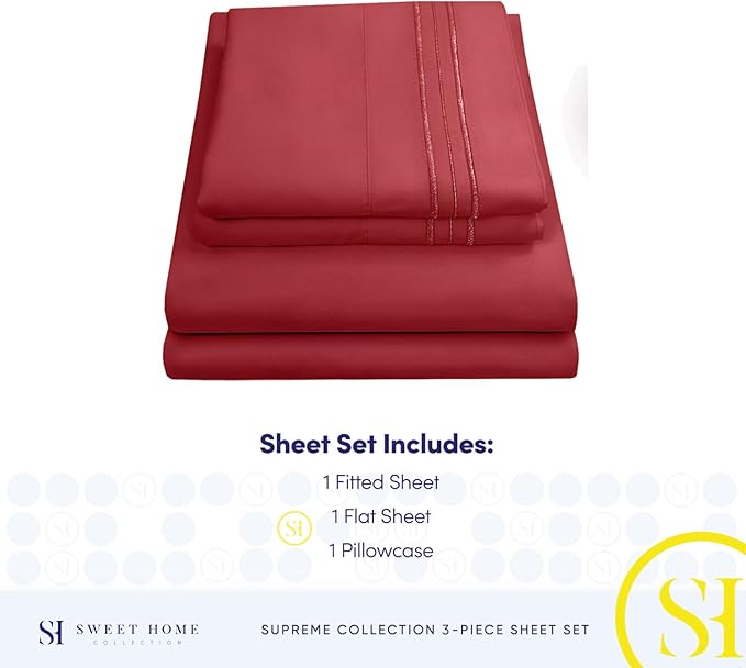 Twin XL Sheets - Breathable Luxury Sheets - 1800 Supreme Collection Extra Soft - Image 4