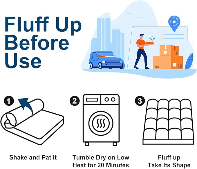 COONP Full Mattress Topper, Extra Thick Pillowtop, Cooling Plush Mattress Pad - Image 5