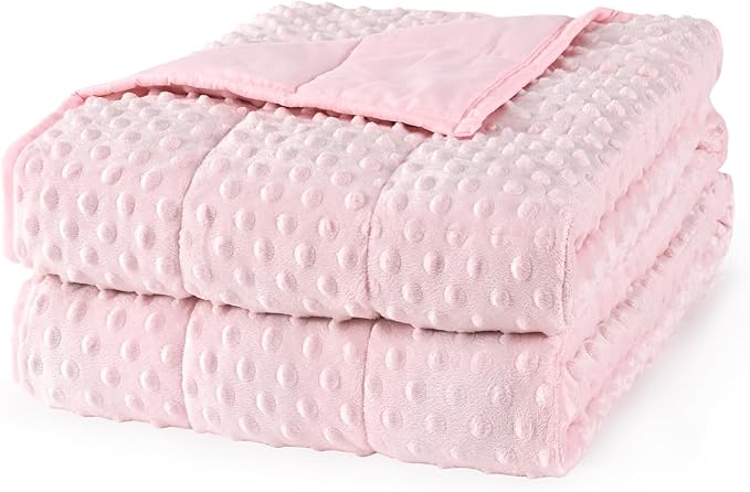 Mr. Sandman Weighted Blanket for Adults, Minky Dots Heavy Blanket for Woman by MrSandman