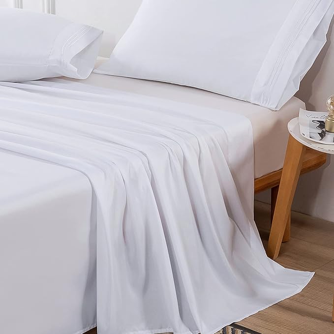 Lirex 2-Pack Queen Size Flat Sheet Set, Ultra-Soft Brushed 1800 Microfiber - Image 7