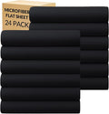 GOLD TEXTILES Full Flat Sheet 24 Pack – Brushed Microfiber Top Sheets by GOLDTEXTILES