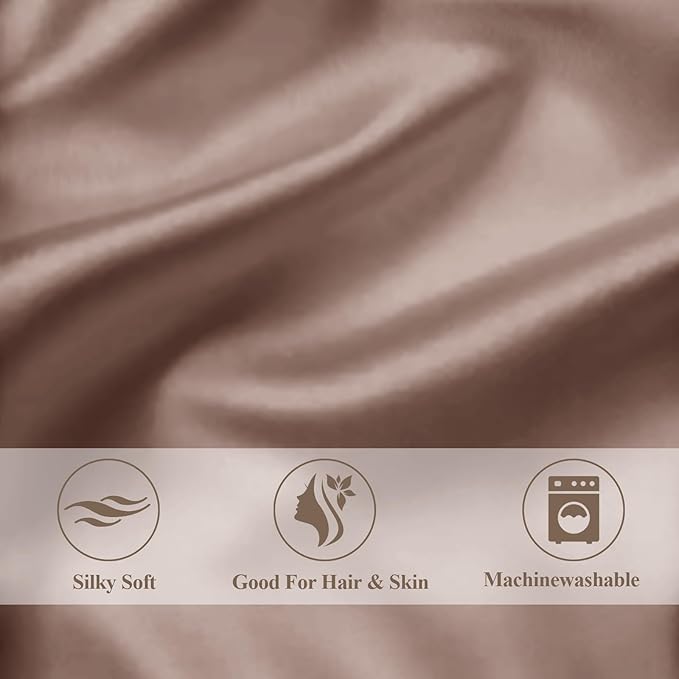Standard Satin Pillowcase for Hair 2pc, Similar to Silk Pillow Cases, Easier - Image 5