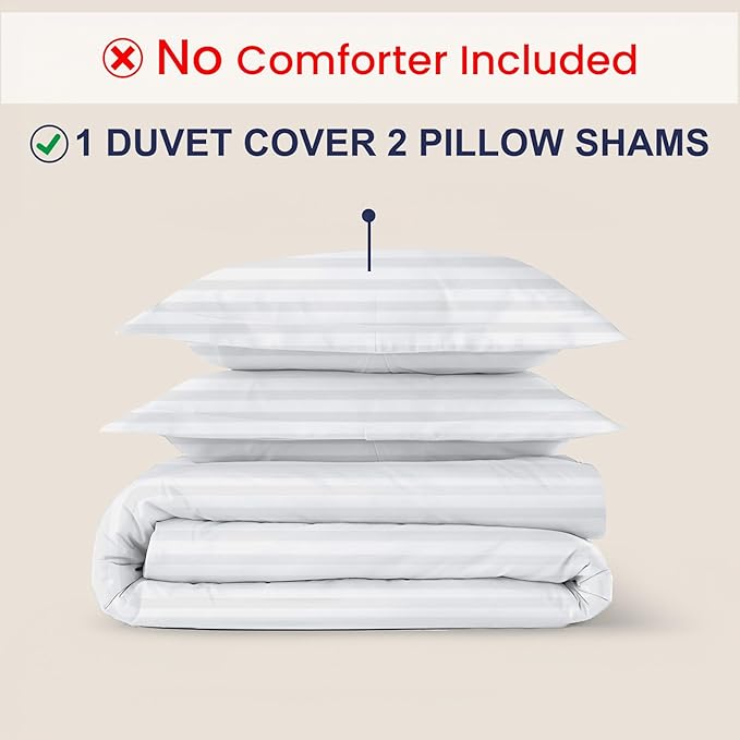 Kotton Culture 120"x98" 3 Pc Oversized King Duvet Cover Set 100% Egyptian Cotton - Image 2