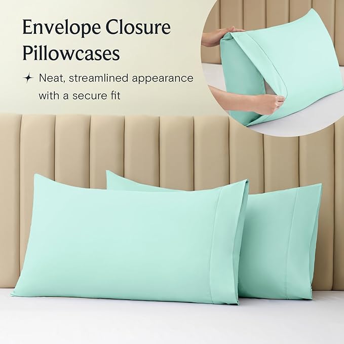 LuxClub 5 PC Sheet Set Bed Sheets Deep Pockets 16" Eco Friendly Wrinkle Free - Image 7