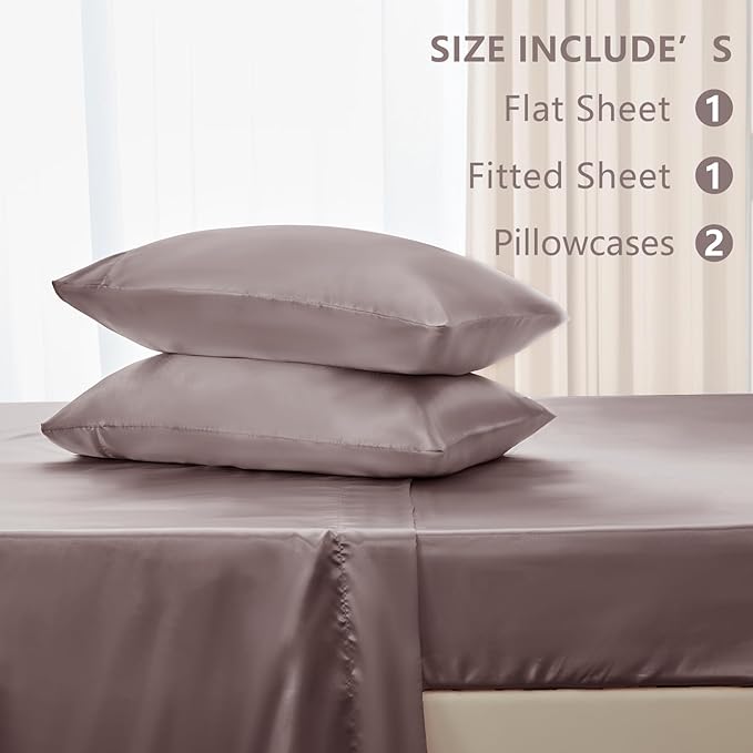 CozyLux Satin Sheets King Size Sheet Set - Image 6