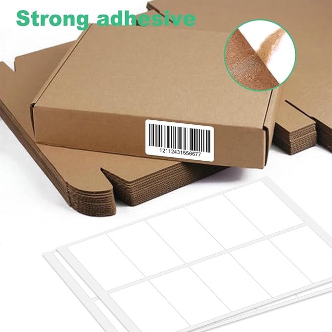 10-UP Address Labels for Laser/Inkjet Printers, White, 2 x 4 Inch, (500 Sheets - 5000 Labels)-DeskoryOffice