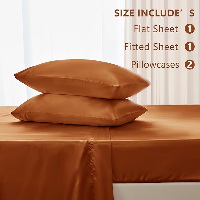 CozyLux Satin Sheets King Size Sheet Set - Image 6