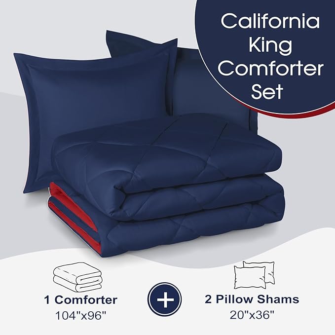 Basic Beyond California King Comforter Set, 1 Comforter 104"x96" and 2 Pillow - Image 6
