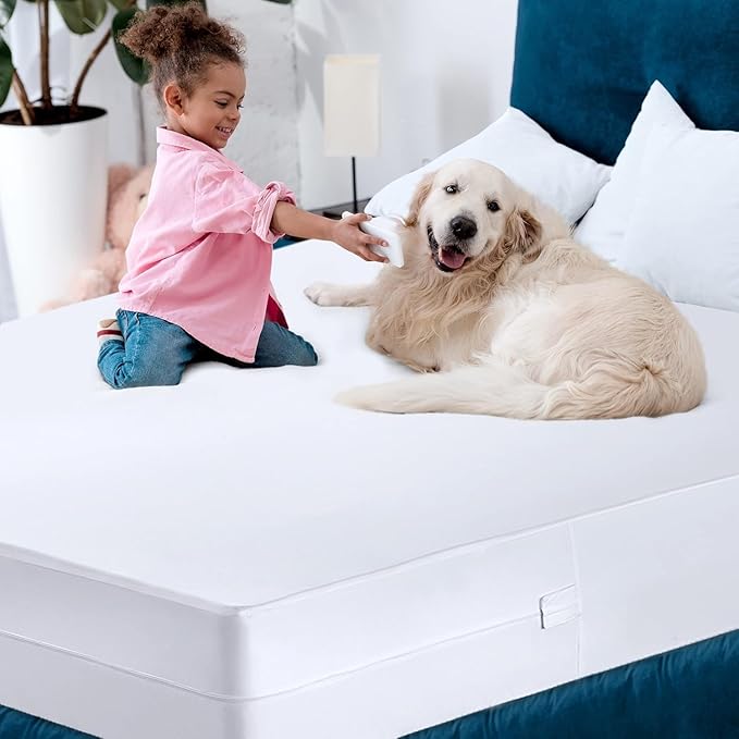 Utopia Bedding Mattress Protector Zippered Full XL Size, 100% Waterproof Bed - Image 2
