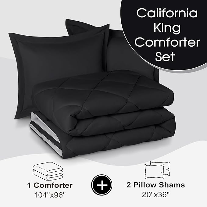 Basic Beyond California King Comforter Set, 1 Comforter 104"x96" and 2 Pillow - Image 6