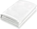 Homiest White Satin King Size Luxury Flat Sheet by Homiest