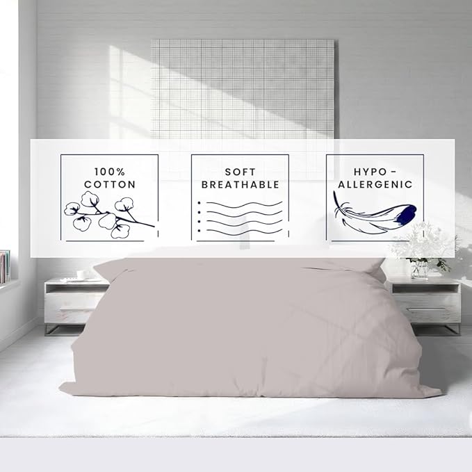 Kotton Culture 3 Pc Duvet Cover King Size Set-100% Egyptian Cotton 600 Thread - Image 5