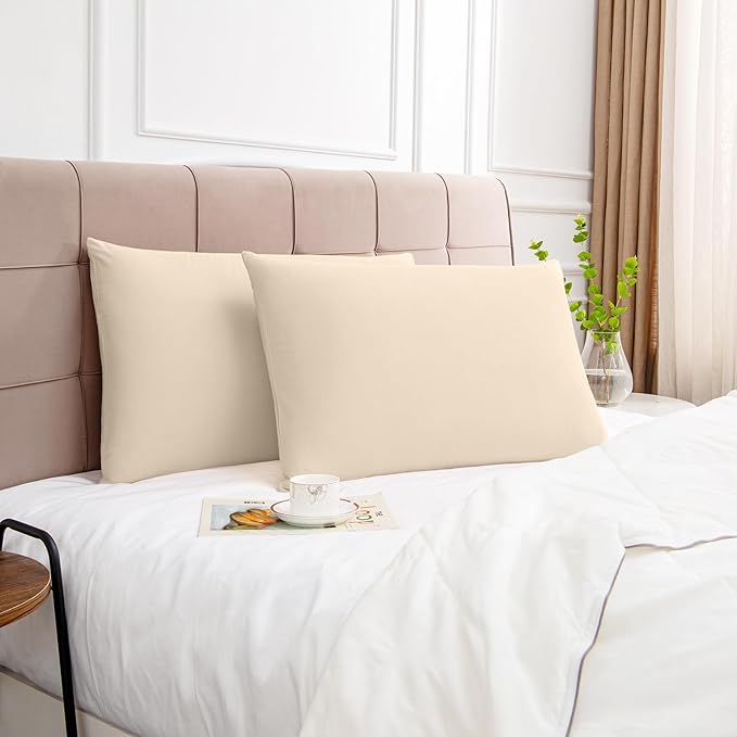 100% Cotton Standard Pillowcases Set of 2, Deep Dream 600 Thread Count Pillow - Image 6