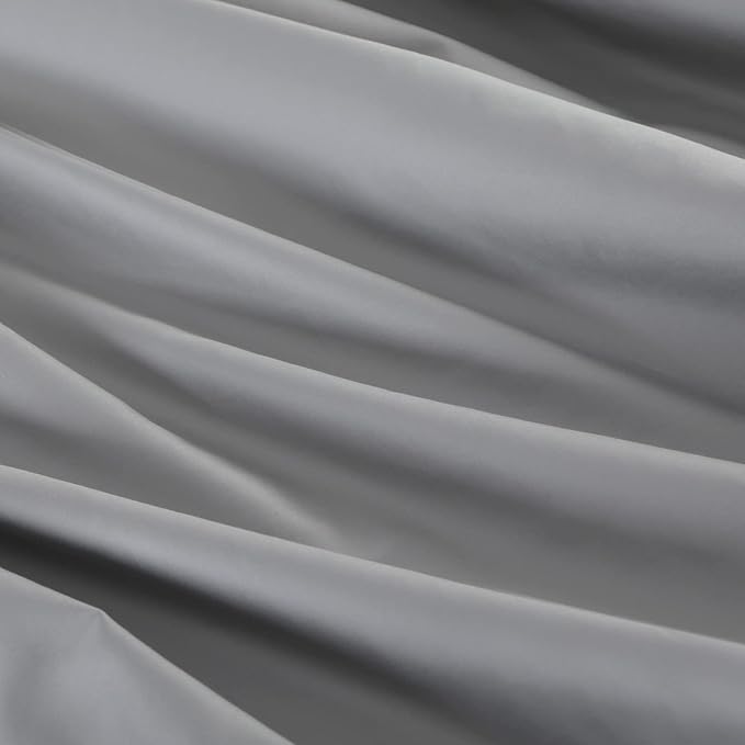 100% Egyptian Cotton Fitted Sheet King Size Gray, 600 Thread Count, 8-16" Deep - Image 9