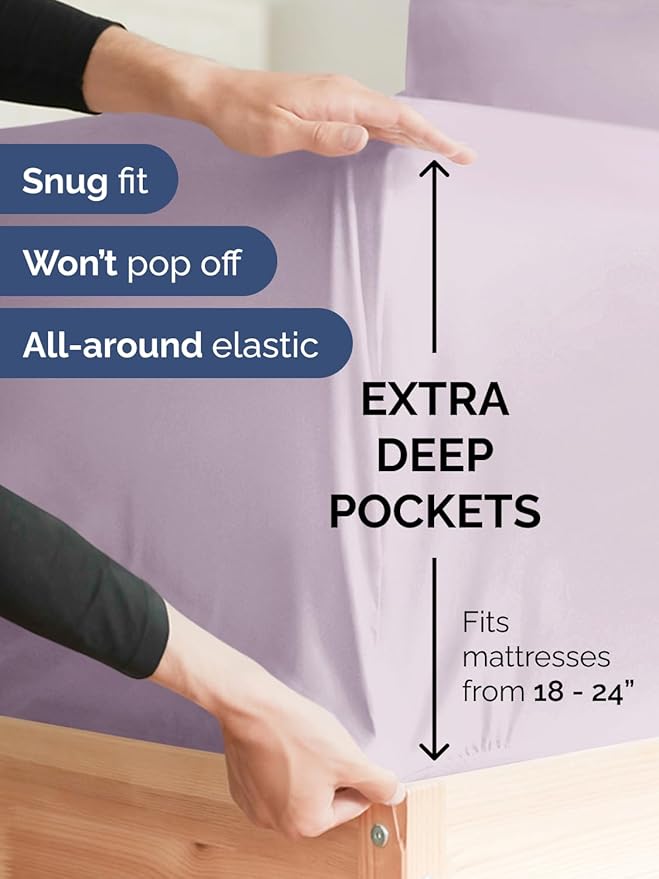 Extra Deep Twin Fitted Sheet - Image 2