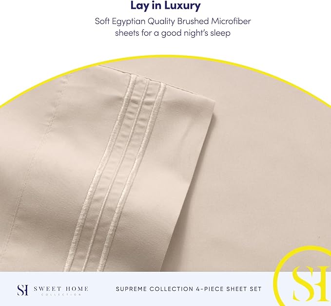 Twin Sheets - Breathable Luxury Sheets - 1800 Supreme Collection Extra Soft - Image 6