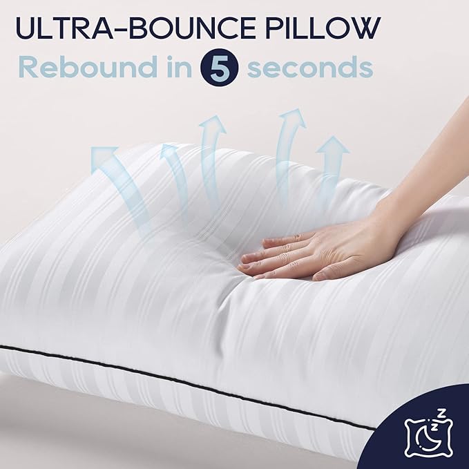 downluxe Bed Pillows Standard Size Set of 2 - Image 4