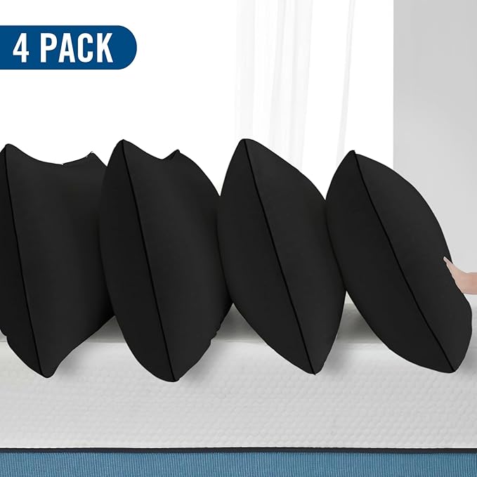 Standard Size Bed Pillows for Sleeping 4 Pack, Luxury Hotel Pillows, - Image 2