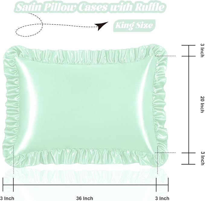 Homiest Ruffle Satin Pillowcase - Image 3