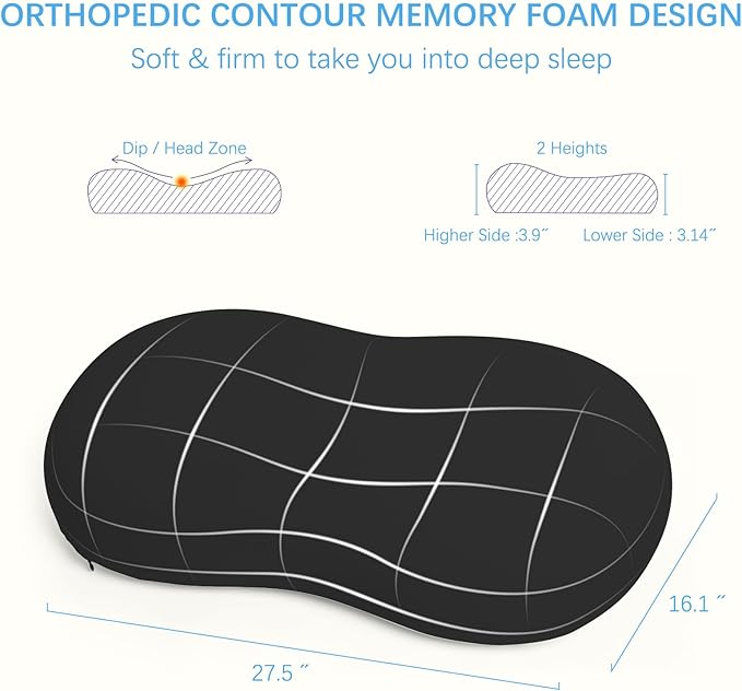 KEEPMOV Cervical Memory Foam Pillows: Neck Support Pillows - Image 5
