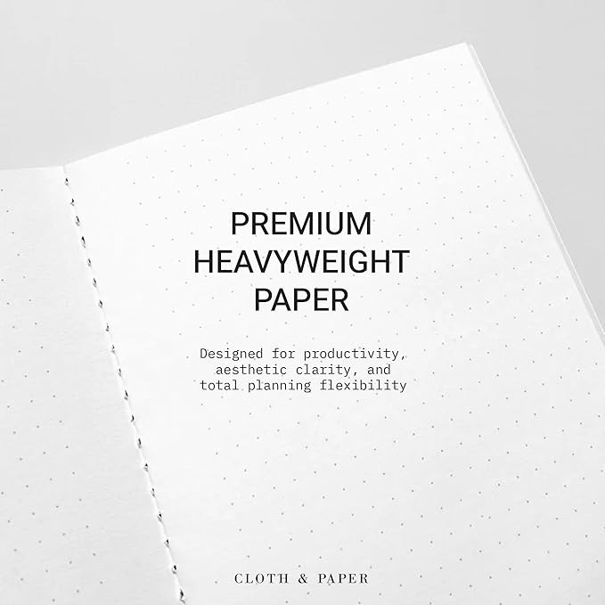 Cloth & Paper Travel Notebook | Dot Grid Journal – Avant Garde | A5 Slim Dotted - Image 4