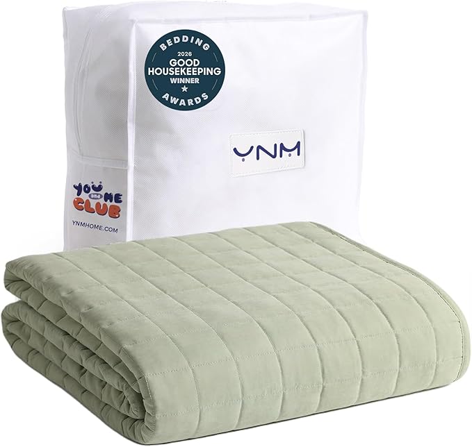 YnM Exclusive 30lbs Weighted Blanket, Extra Heavy Cotton/Polyester Bed Blanket by YNM