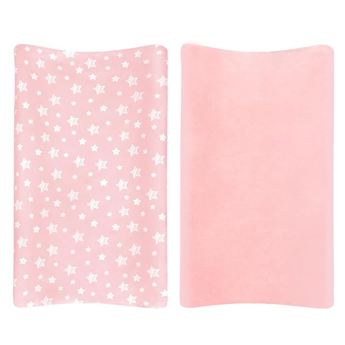 Changing Pad Cover for Girls 2 Pack, Lovely Print Soft Diaper Change Table - Image 5