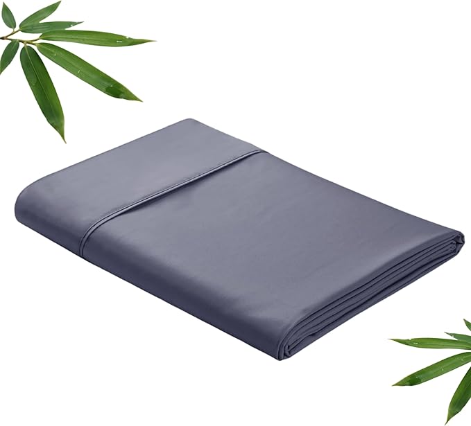 Bamboo Viscose Flat Sheets Only, Sateen Weave Calking Size Flat Sheet Only by ZaizaiHome