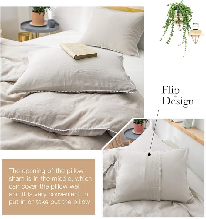 Simple&Opulence 100% Washed Linen Duvet Cover - Image 6