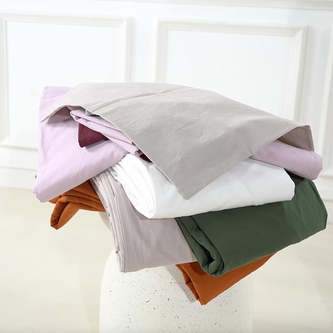 NEXHOME PRO Duvet Cover Set Oversized Queen 98"x98" Linen Look Textured Organic - Image 6