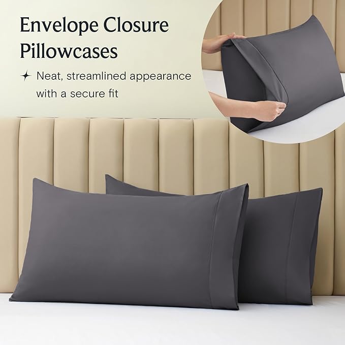 LuxClub 3 PC Twin Sheet Set, Deep Pockets Wrinkle Free Cooling Bed Sheets Hotel - Image 7