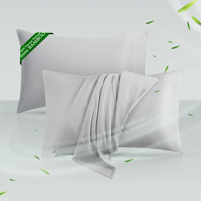 Cooling Pillowcases King Size Set of 2, Viscose Derived from Bamboo by HOTSLEEPERSHEETS
