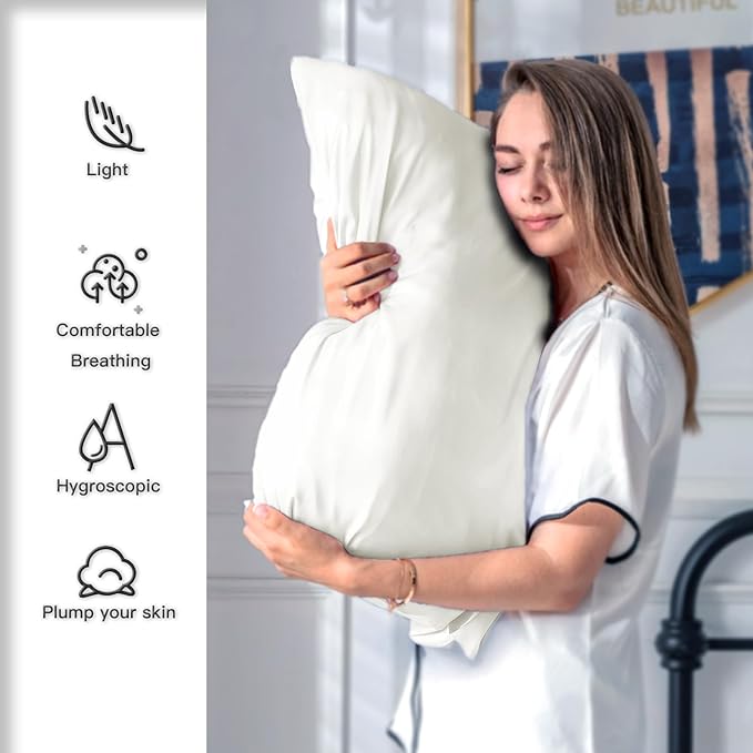 Mulberry Silk Pillowcase for Hair and Skin Standard Size 20"X 26" Pillow Case - Image 3