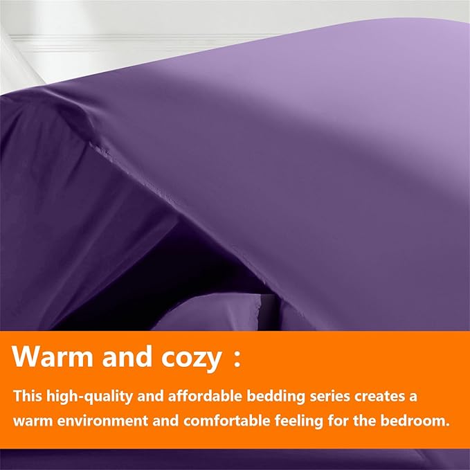 TAIMIT Purple Twin Size Comforter Set - Image 2